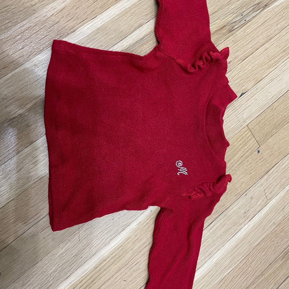 Monnalisa red sweater baby 9 months